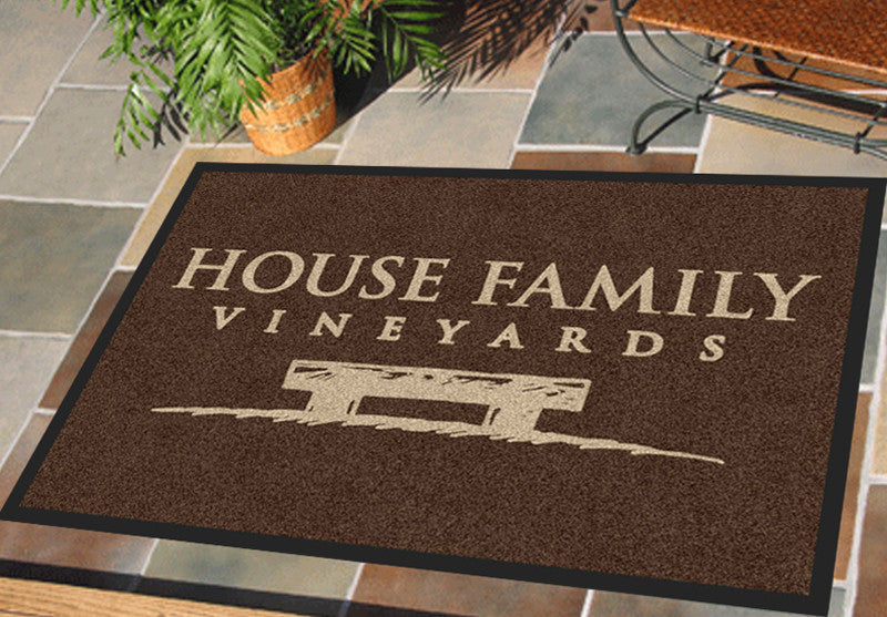 House Family 2 X 3 Rubber Backed Carpeted HD - The Personalized Doormats Company