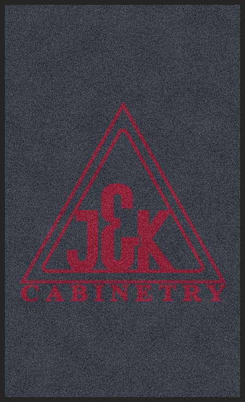 J&K Cabinetry 3 X 5 Rubber Backed Carpeted HD - The Personalized Doormats Company