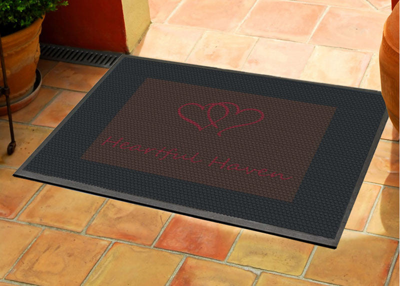 Heartful Haven 2.5 X 3 Rubber Scraper - The Personalized Doormats Company