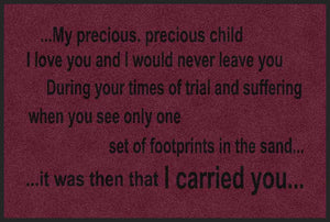 Footprints 2 X 3 Rubber Backed Carpeted HD - The Personalized Doormats Company