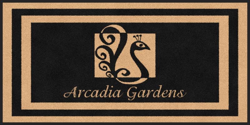 Arcadia Gardens 3 X 6 Rubber Backed Carpeted - The Personalized Doormats Company