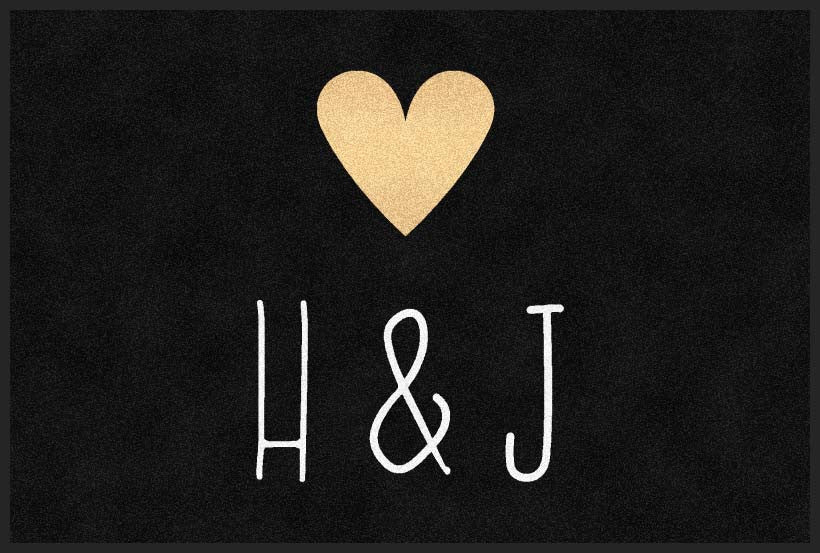 Hannah & Justin 4 X 6 Rubber Backed Carpeted HD - The Personalized Doormats Company