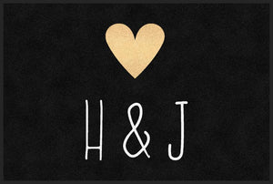 Hannah & Justin 4 X 6 Rubber Backed Carpeted HD - The Personalized Doormats Company