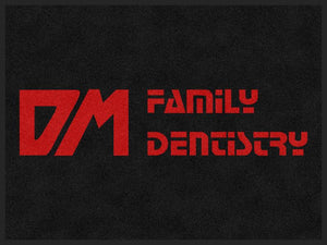 DM Family Dentistry 3 X 4 Rubber Backed Carpeted - The Personalized Doormats Company