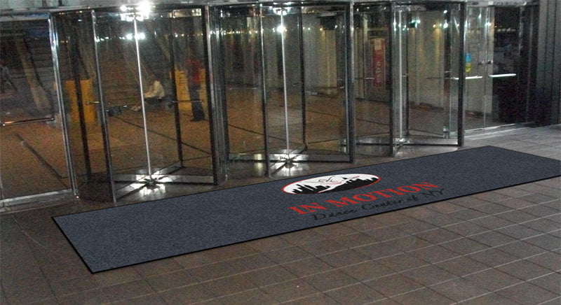 In Motion Dance Center of NY 6 X 24 Rubber Backed Carpeted HD - The Personalized Doormats Company