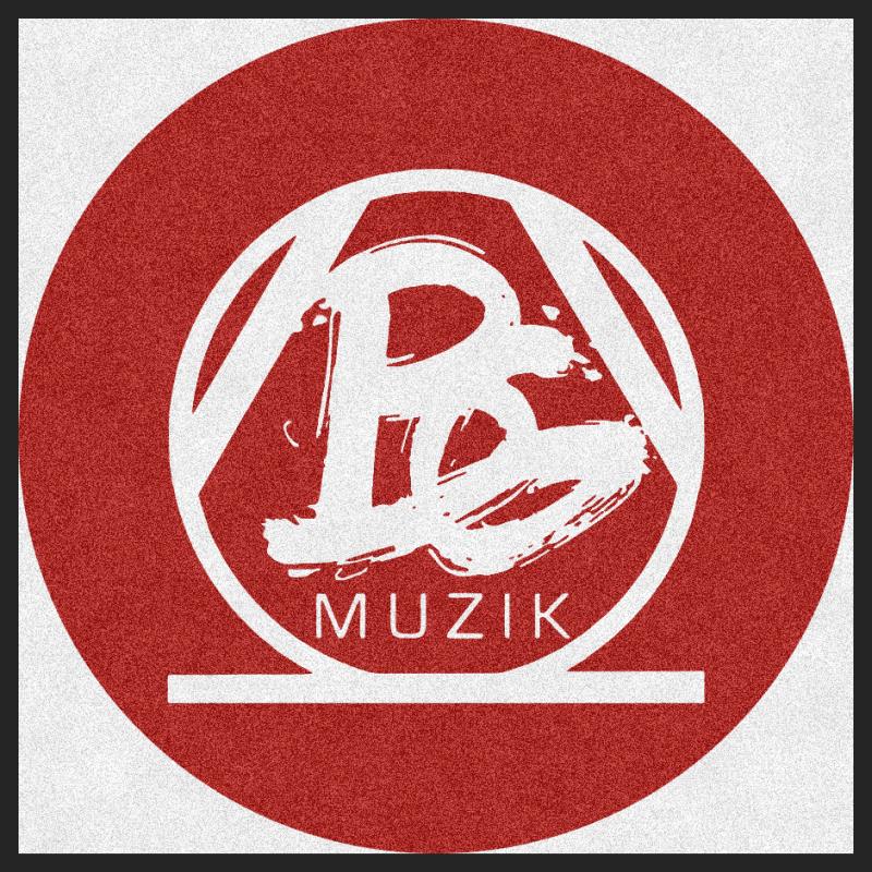 Bag muzik 3 X 3 Rubber Backed Carpeted HD Round - The Personalized Doormats Company