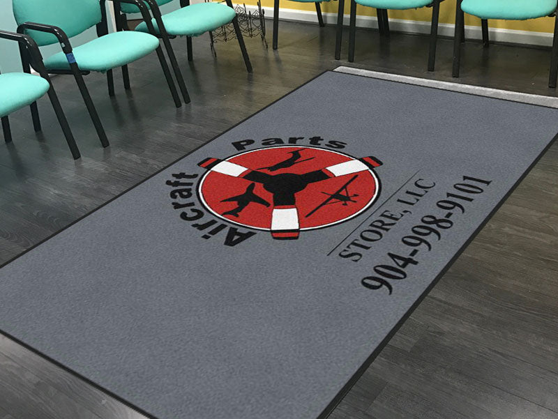 Aircraft Parts Store 5 X 10 Rubber Backed Carpeted HD - The Personalized Doormats Company
