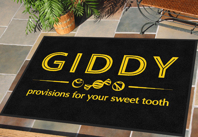 Giddy Mat 2 X 3 Rubber Backed Carpeted HD - The Personalized Doormats Company