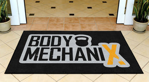 Body Mechanix 3 X 5 Rubber Backed Carpeted HD - The Personalized Doormats Company