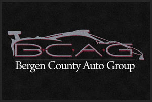 Bergen county auto group 4 X 6 Rubber Backed Carpeted HD - The Personalized Doormats Company
