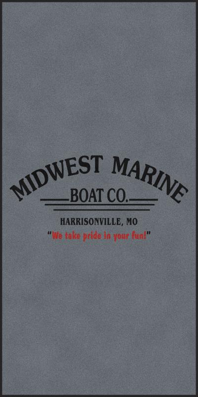 Boat show rug 6 X 12 Rubber Backed Carpeted HD - The Personalized Doormats Company