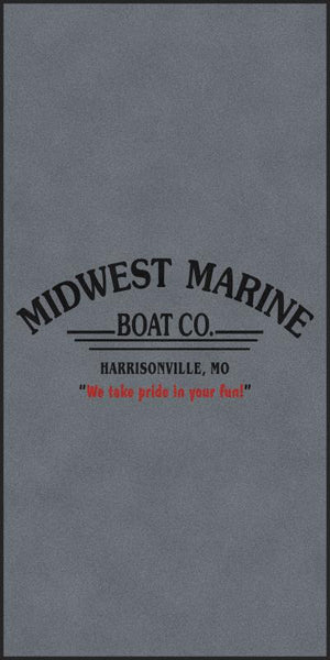 Boat show rug 6 X 12 Rubber Backed Carpeted HD - The Personalized Doormats Company