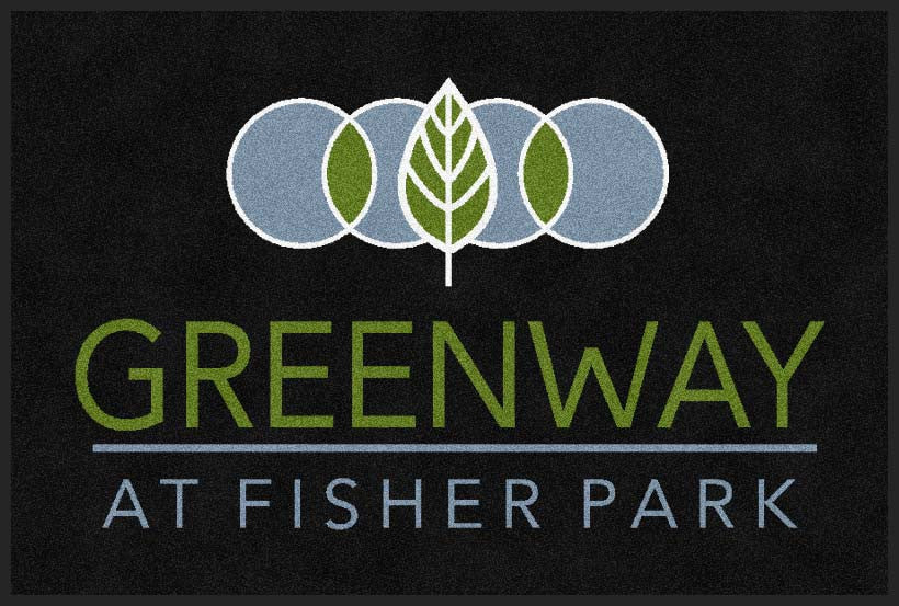 Greenway at Fisher Park 2 x 3 Rubber Backed Carpeted HD - The Personalized Doormats Company