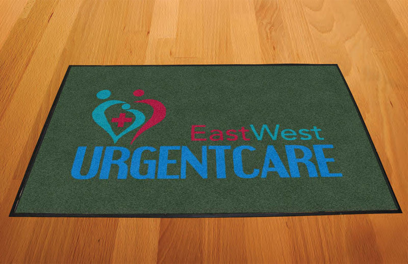 EAST WEST URGENT CARE 2 X 3 Rubber Backed Carpeted HD - The Personalized Doormats Company