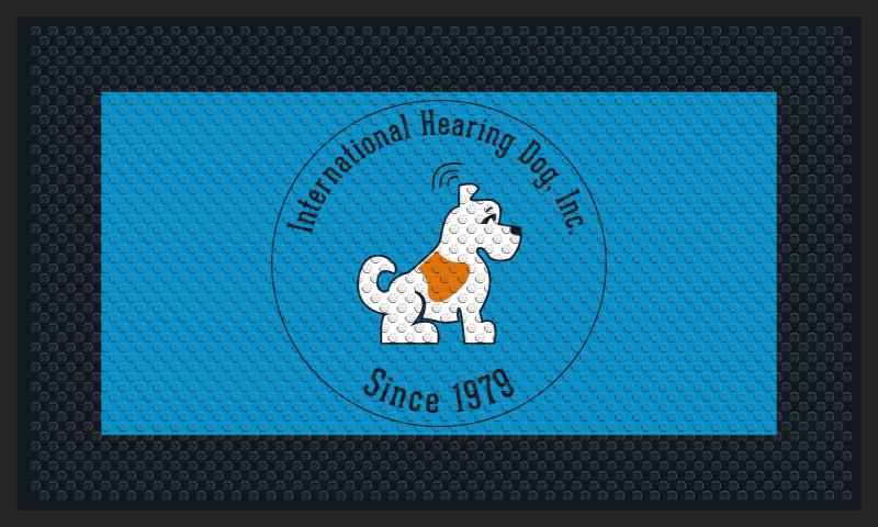 International Hearing Dog, Inc. 3 X 5 Rubber Scraper - The Personalized Doormats Company