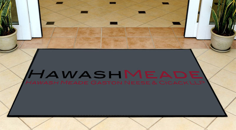 Hawash Meade 2.5 X 5 Rubber Backed Carpeted HD - The Personalized Doormats Company