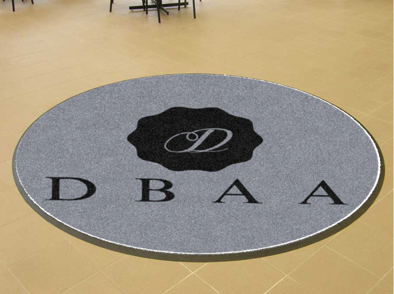 Dividing Beauty Amongst All LLC 4 X 4 Rubber Backed Carpeted HD Round - The Personalized Doormats Company