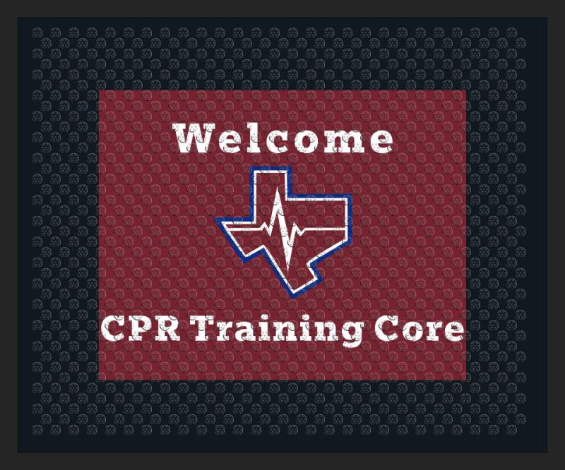 CPR Logo door mat 2.5 X 3 Rubber Scraper - The Personalized Doormats Company