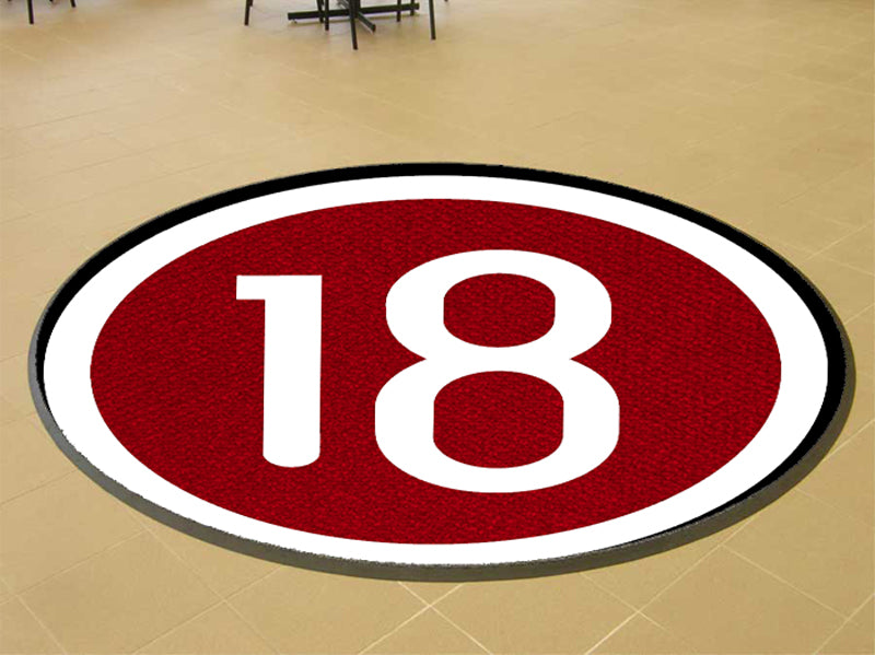 e18 Logo 3 X 3 Luxury Berber Inlay - The Personalized Doormats Company