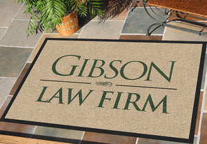 Gibson Law Frim 2 X 3 Rubber Backed Carpeted HD - The Personalized Doormats Company