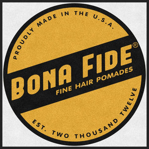 Bona Fide Pomade, Inc. 4 X 4 Rubber Backed Carpeted HD Round - The Personalized Doormats Company
