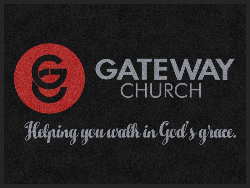 Gateway Church GC logo 3 X 4 Rubber Backed Carpeted HD - The Personalized Doormats Company