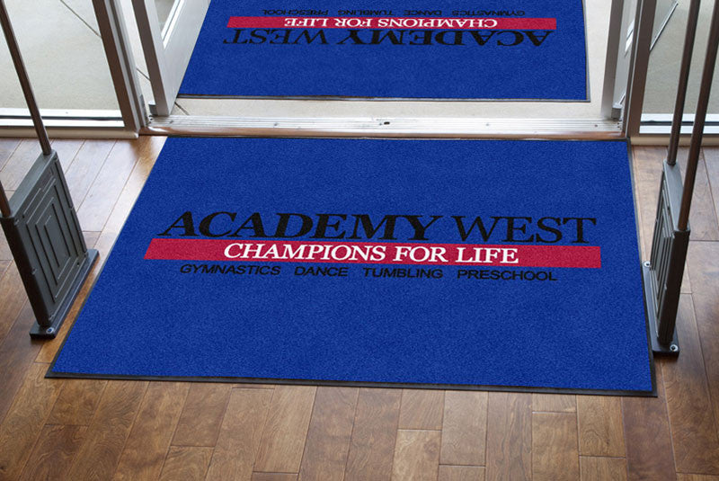 Academy West 4 X 6 Rubber Backed Carpeted HD - The Personalized Doormats Company