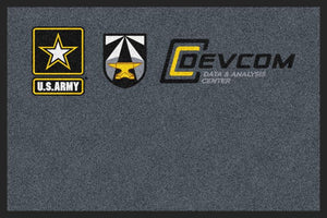 US ARMY COMBAT 2 X 3 §-2 X 3 Rubber Backed Carpeted HD-The Personalized Doormats Company