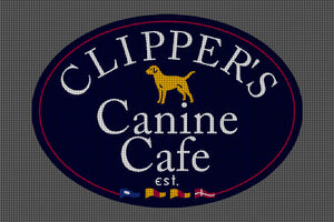 Clipper's Canine Cafe 4 X 6 Waterhog Impressions - The Personalized Doormats Company