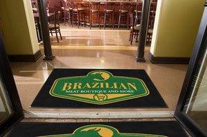 Brazilian meat boutique 4 X 6 Rubber Backed Carpeted HD - The Personalized Doormats Company