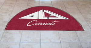 DLF Connectz 2 x 3 Rubber Backed Carpeted HD Half Round - The Personalized Doormats Company
