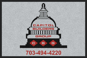 Capitol Builders Group INC 2 X 3 Rubber Backed Carpeted HD - The Personalized Doormats Company