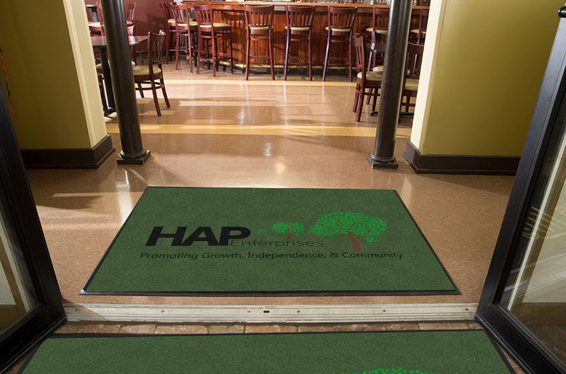 Hap 4 X 6 Rubber Backed Carpeted HD - The Personalized Doormats Company