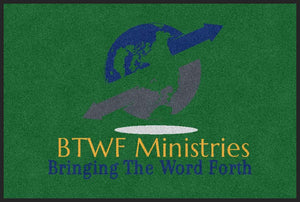 BTWF Ministries 2 X 3 Rubber Backed Carpeted HD - The Personalized Doormats Company