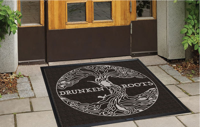 drunken roots 4 X 4 Luxury Berber Inlay - The Personalized Doormats Company