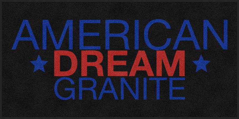 American Dream Granite 4 X 8 Rubber Backed Carpeted HD - The Personalized Doormats Company