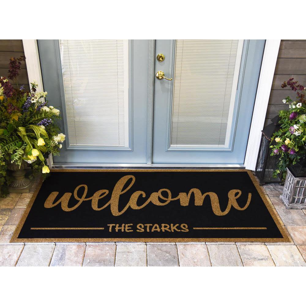 Farmhouse Doormat Black  The Personalized Doormats Company