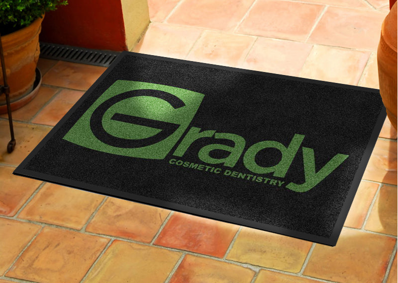 Grady 2 X 3 Rubber Backed Carpeted HD - The Personalized Doormats Company