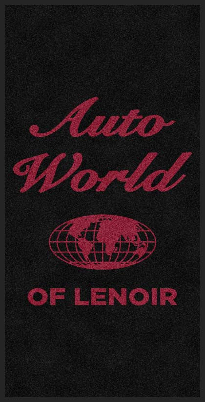 AutoWorld of Lenoir 4 X 8 Rubber Backed Carpeted HD - The Personalized Doormats Company