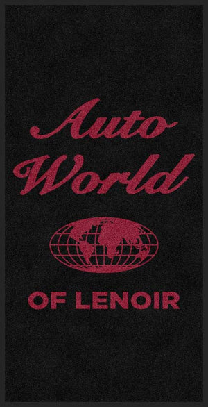 AutoWorld of Lenoir 4 X 8 Rubber Backed Carpeted HD - The Personalized Doormats Company