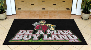 Be A Man Buy Land 3 X 5 Rubber Backed Carpeted HD - The Personalized Doormats Company