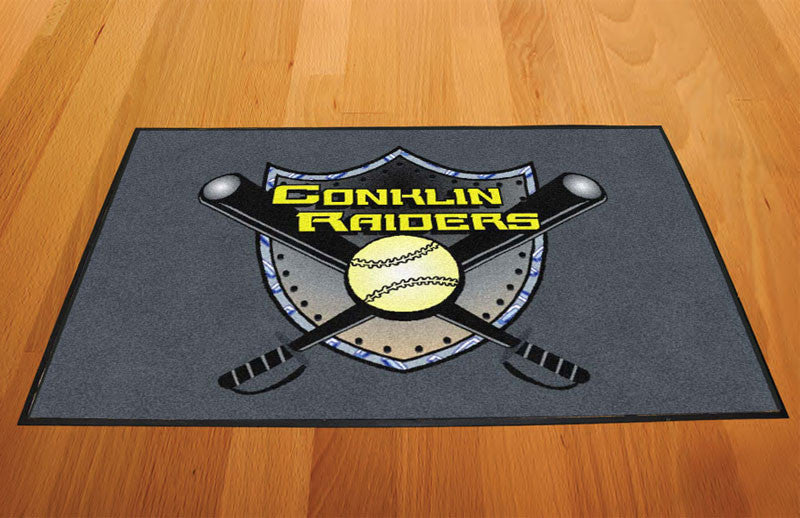 CONKLIN RAIDERS 2 X 3 Rubber Backed Carpeted HD - The Personalized Doormats Company