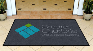 Greater Charlotte Oral & Facial Surg 3 X 5 Rubber Backed Carpeted HD - The Personalized Doormats Company