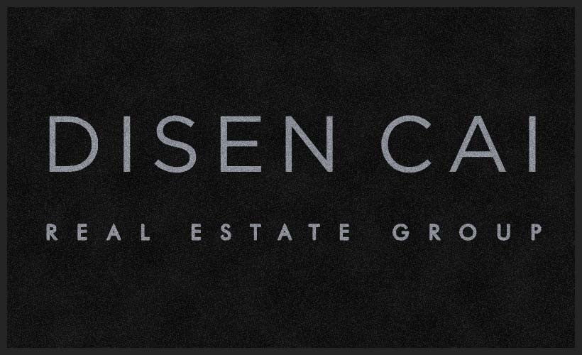 Disen Cai Real Estate Group 3 X 5 Rubber Backed Carpeted HD - The Personalized Doormats Company
