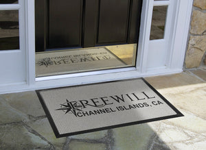 Freewill Logo Mat 2 X 3 Luxury Berber Inlay - The Personalized Doormats Company