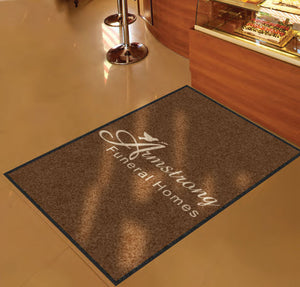 ARMSTRONG FUNERAL HOMES 3 X 5 Rubber Backed Carpeted HD - The Personalized Doormats Company