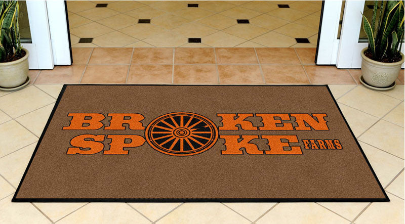 Broken Spoke Farms 3 X 5 Rubber Backed Carpeted HD - The Personalized Doormats Company