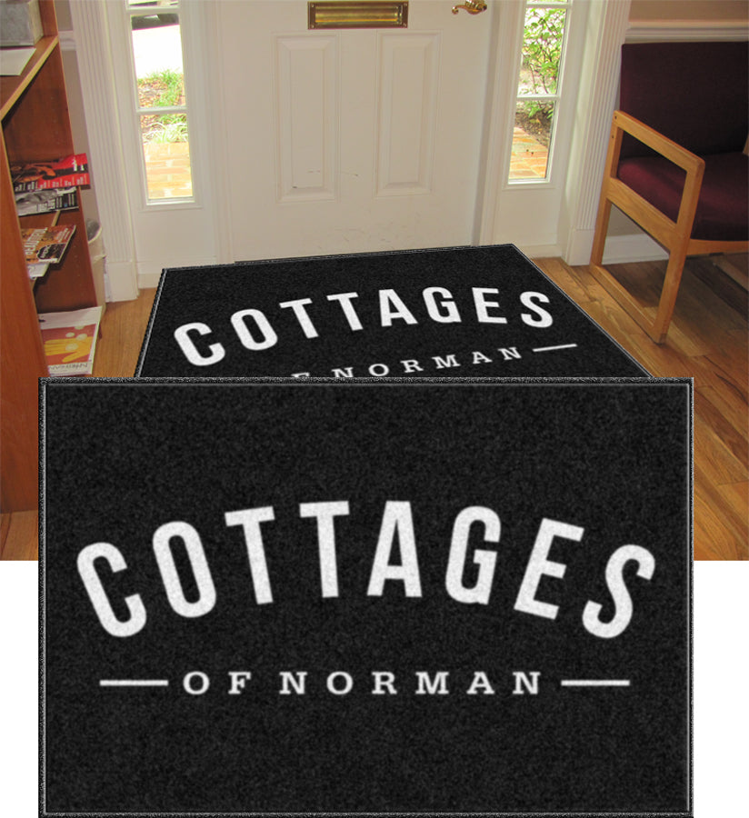 Cottages Indoor Single Door 3 x 4 Custom Plush 30 HD - The Personalized Doormats Company