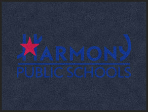Harmony Public Schools 6 X 8 Rubber Backed Carpeted HD - The Personalized Doormats Company