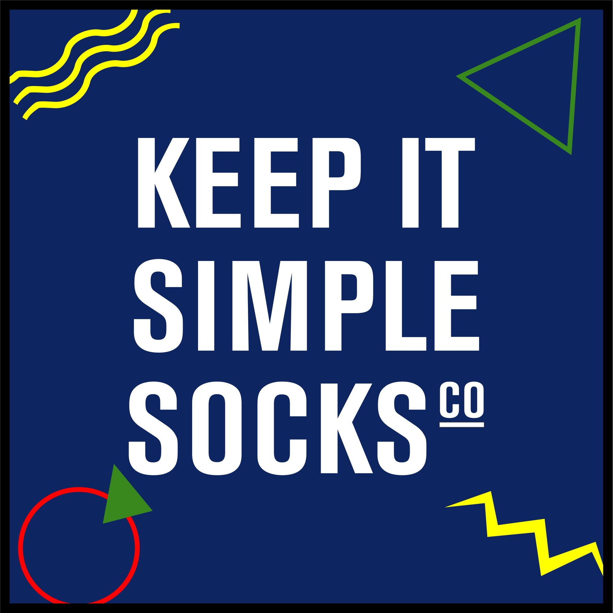 Keep it simple socks 80's 8 X 8 Luxury Berber Inlay - The Personalized Doormats Company